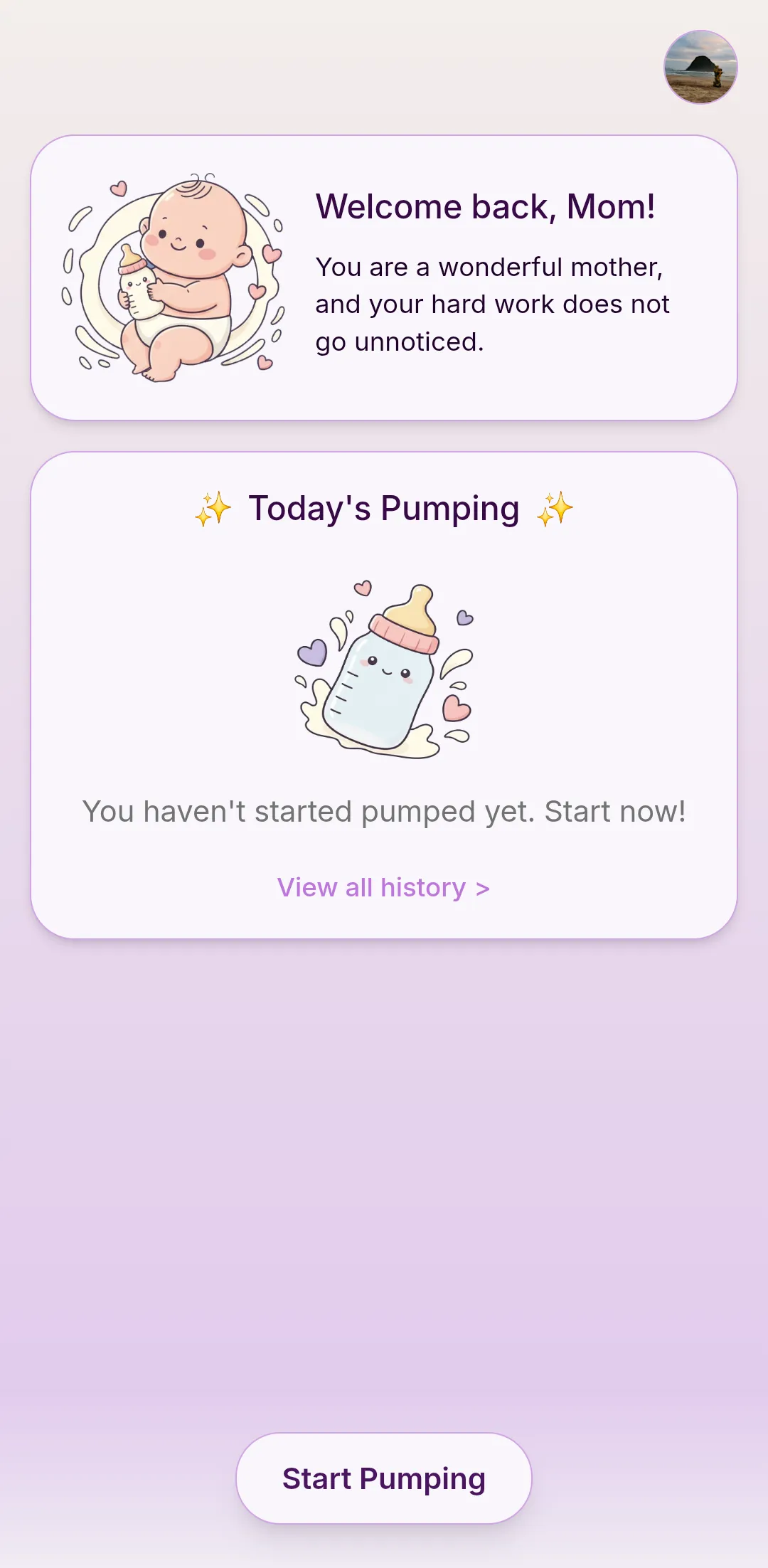 Milk Pumping Tracker screenshot 1