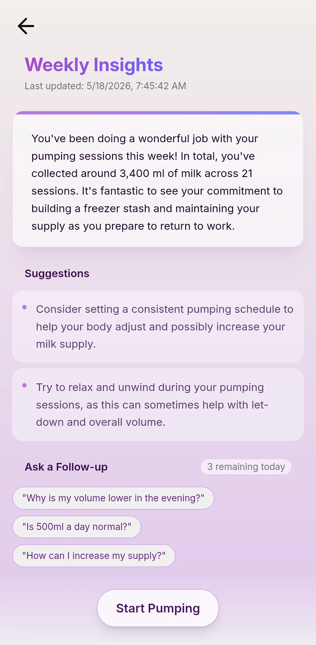 Milk Pumping Tracker screenshot 3